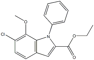 6-Chloro-7-methoxy-1-phenyl-1H-indole-2-carboxylic acid ethyl ester