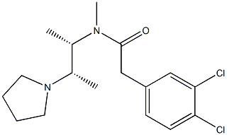 3,4-Dichloro-N-methyl-N-[(1S,2S)-1-methyl-2-(1-pyrrolidinyl)propyl]benzeneacetamide Struktur