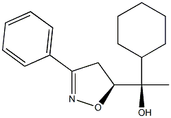 (5S)-3-Phenyl-5-[(1R)-1-cyclohexyl-1-hydroxyethyl]-2-isoxazoline Struktur