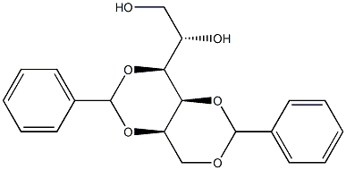 1-O,3-O:2-O,4-O-ジベンジリデン-L-グルシトール 化学構造式