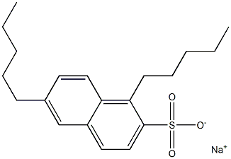 1,6-ジペンチル-2-ナフタレンスルホン酸ナトリウム 化学構造式