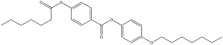 p-Heptanoyloxybenzoic acid p-(heptyloxy)phenyl ester Struktur