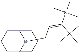 9-[(E)-3-(トリメチルシリル)-4,4-ジメチル-2-ペンテニル]-9-ボラビシクロ[3.3.1]ノナン 化学構造式