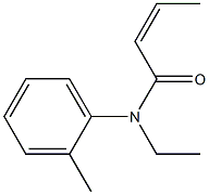 (Z)-N-Ethyl-N-(2-methylphenyl)-2-butenamide Structure
