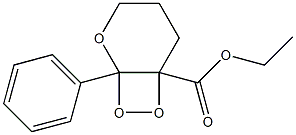 1-Phenyl-2,7,8-trioxabicyclo[4.2.0]octane-6-carboxylic acid ethyl ester Structure
