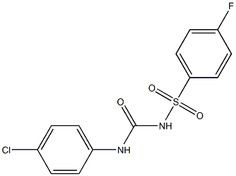 1-(4-Chlorophenyl)-3-(4-fluorophenylsulfonyl)urea,,结构式