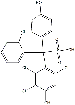 (2-Chlorophenyl)(2,3,6-trichloro-4-hydroxyphenyl)(4-hydroxyphenyl)methanesulfonic acid|