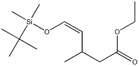 (5Z)-3-Methyl-5-[dimethyl(1,1-dimethylethyl)siloxy]-4-pentenoic acid ethyl ester,,结构式