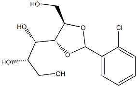 2-O,3-O-(2-クロロベンジリデン)-L-グルシトール 化学構造式