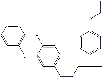 1-[4-(4-Ethoxyphenyl)-4-methylpentyl]-4-fluoro-3-phenoxybenzene Structure