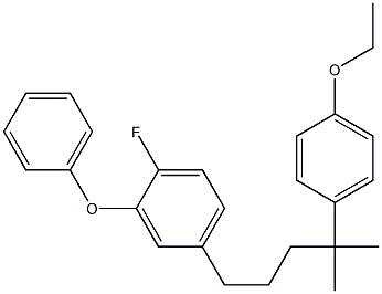 1-[4-(4-Ethoxyphenyl)-4-methylpentyl]-4-fluoro-3-phenoxybenzene,,结构式