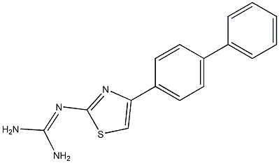 2-[[Amino(amino)methylene]amino]-4-(4-phenylphenyl)thiazole,,结构式