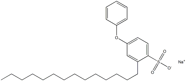 4-Phenoxy-2-tetradecylbenzenesulfonic acid sodium salt Structure