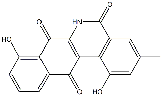 1,8-Dihydroxy-3-methylbenzo[b]phenanthridine-5,7,12(6H)-trione,,结构式