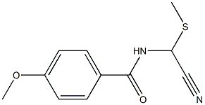 N-[Cyano(methylthio)methyl]-p-methoxybenzamide Struktur
