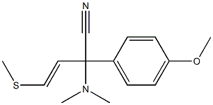 2-(4-Methoxyphenyl)-4-methylthio-2-dimethylamino-3-butenenitrile 结构式