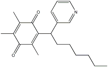 2-[1-(3-Pyridinyl)heptyl]-3,5,6-trimethyl-p-benzoquinone