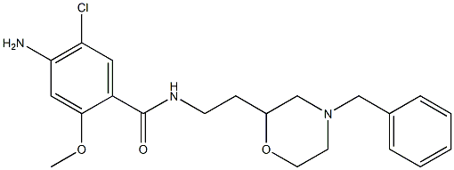 4-Amino-5-chloro-2-methoxy-N-[2-(4-benzylmorpholin-2-yl)ethyl]benzamide,,结构式