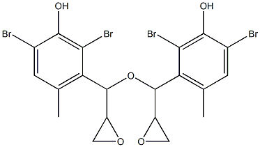 2,4-Dibromo-6-methyl-3-hydroxyphenylglycidyl ether Structure