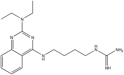 2-Diethylamino-4-(4-guanidinobutylamino)quinazoline Struktur