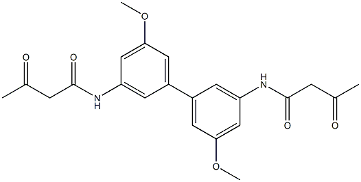 N,N'-Diacetoacetyl-5,5'-dimethoxy-1,1'-biphenyl-3,3'-diamine 结构式