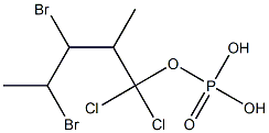 Phosphoric acid hydrogen (1,2-dibromopropyl)(1,1-dichloropropyl) ester Structure