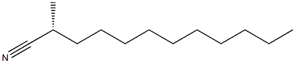 [R,(-)]-2-メチルドデカンニトリル 化学構造式