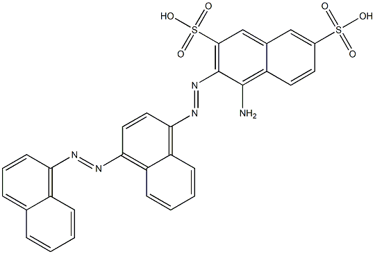 4-Amino-3-[[4-(1-naphthalenylazo)naphthalen-1-yl]azo]-2,7-naphthalenedisulfonic acid,,结构式