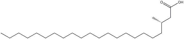 [S,(-)]-3-Methyldocosanoic acid Struktur
