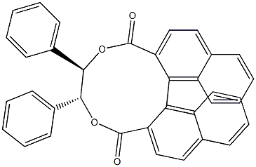 2,2'-[[(1R,2R)-1,2-Diphenylethylene]bis(oxycarbonyl)][1,1'-binaphthalene],,结构式