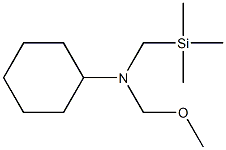 N-Cyclohexyl-N-methoxymethyltrimethylsilylmethanamine Struktur