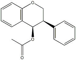 rel-3α*-フェニルクロマン-4α*-オールアセタート 化学構造式