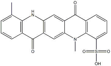 5,7,12,14-Tetrahydro-5,11-dimethyl-7,14-dioxoquino[2,3-b]acridine-4-sulfonic acid Struktur