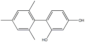 4-(2,4,6-Trimethylphenyl)benzene-1,3-diol Structure