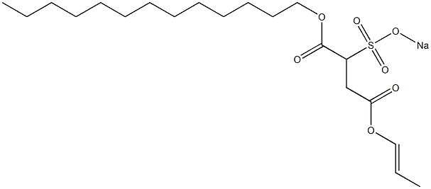  2-(Sodiosulfo)succinic acid 1-tridecyl 4-(1-propenyl) ester