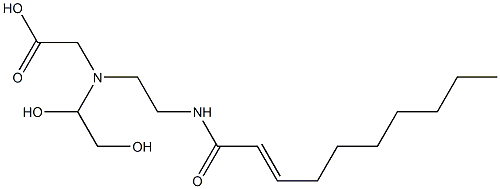 N-(1,2-Dihydroxyethyl)-N-[2-(2-decenoylamino)ethyl]aminoacetic acid 结构式