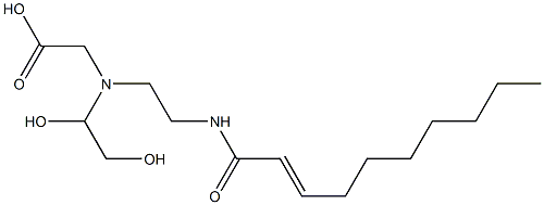 N-(1,2-Dihydroxyethyl)-N-[2-(2-decenoylamino)ethyl]aminoacetic acid Structure