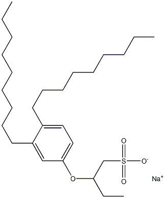 2-(3,4-Dinonylphenoxy)butane-1-sulfonic acid sodium salt Structure