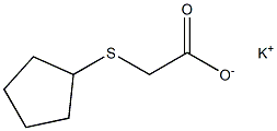 (Cyclopentylthio)acetic acid potassium salt,,结构式