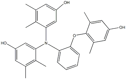 N,N-Bis(5-hydroxy-2,3-dimethylphenyl)-2-(4-hydroxy-2,6-dimethylphenoxy)benzenamine Structure