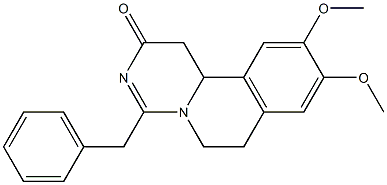 9,10-Dimethoxy-4-benzyl-1,6,7,11b-tetrahydro-2H-pyrimido[6,1-a]isoquinolin-2-one,,结构式