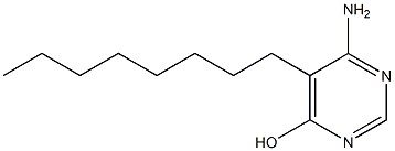 6-Amino-5-octyl-4-pyrimidinol,,结构式