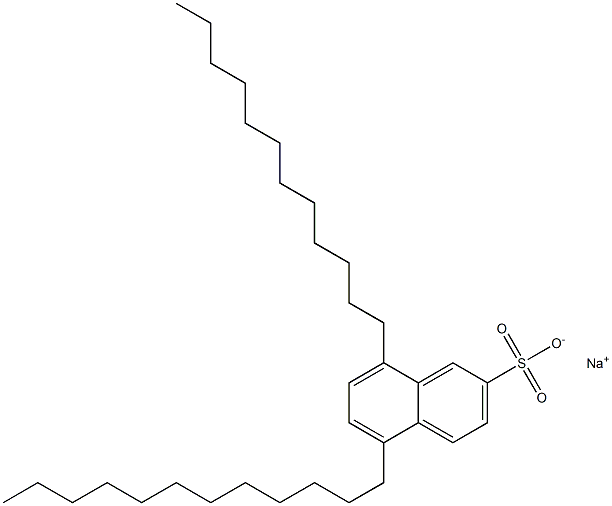 5,8-Didodecyl-2-naphthalenesulfonic acid sodium salt,,结构式