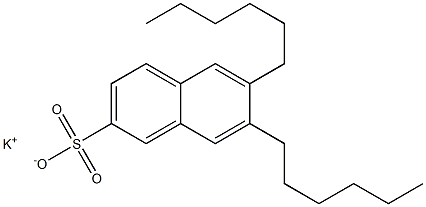 6,7-Dihexyl-2-naphthalenesulfonic acid potassium salt Struktur