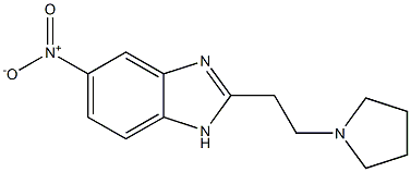 5-Nitro-2-[2-(1-pyrrolidinyl)ethyl]-1H-benzimidazole 结构式