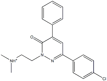 N,N-Dimethyl-N-[2-[[2,3-dihydro-4-phenyl-6-(4-chlorophenyl)-3-oxopyridazin]-2-yl]ethyl]aminium Structure