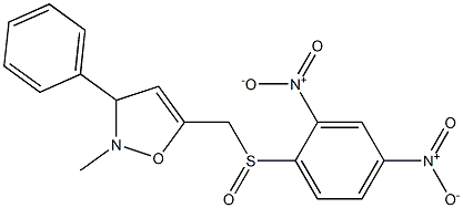 2-Methyl-3-phenyl-5-[[(2,4-dinitrophenyl)sulfinyl]methyl]-2,3-dihydroisoxazole Struktur