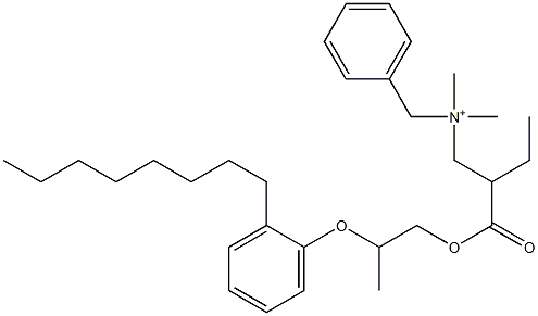 N,N-Dimethyl-N-benzyl-N-[2-[[2-(2-octylphenyloxy)propyl]oxycarbonyl]butyl]aminium Structure