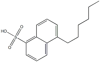 5-ヘキシル-1-ナフタレンスルホン酸 化学構造式