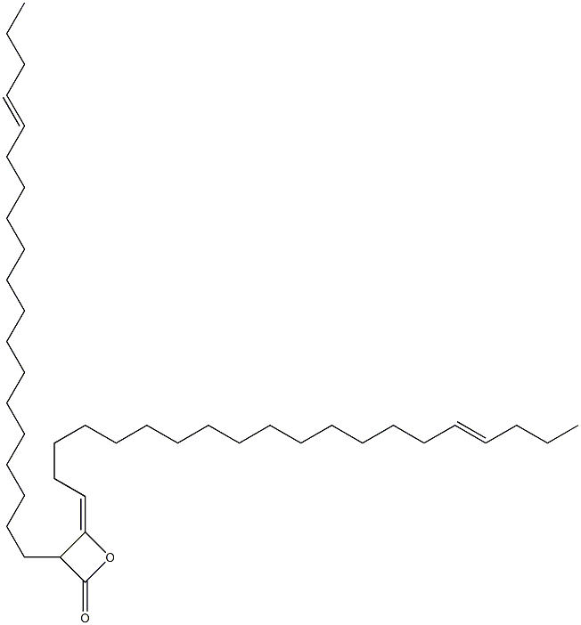 3-(15-Nonadecenyl)-4-(16-icosen-1-ylidene)oxetan-2-one Structure